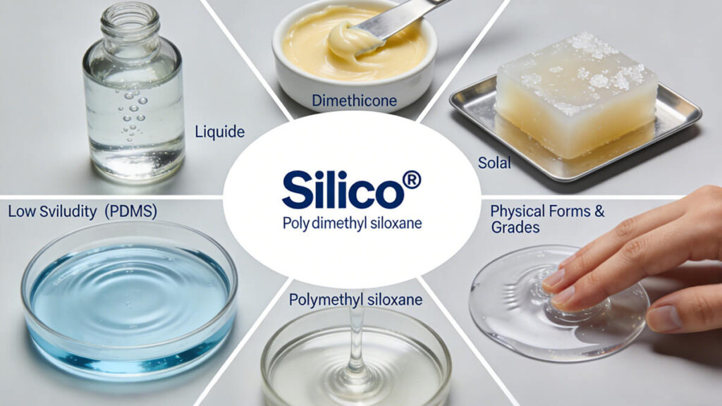 Dimethicone and Polydimethylsiloxane (PDMS) Physical Forms