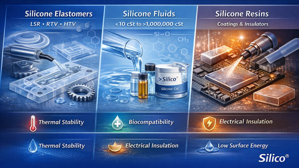 The PDMS Family Elastomers, Fluids, and Resins
