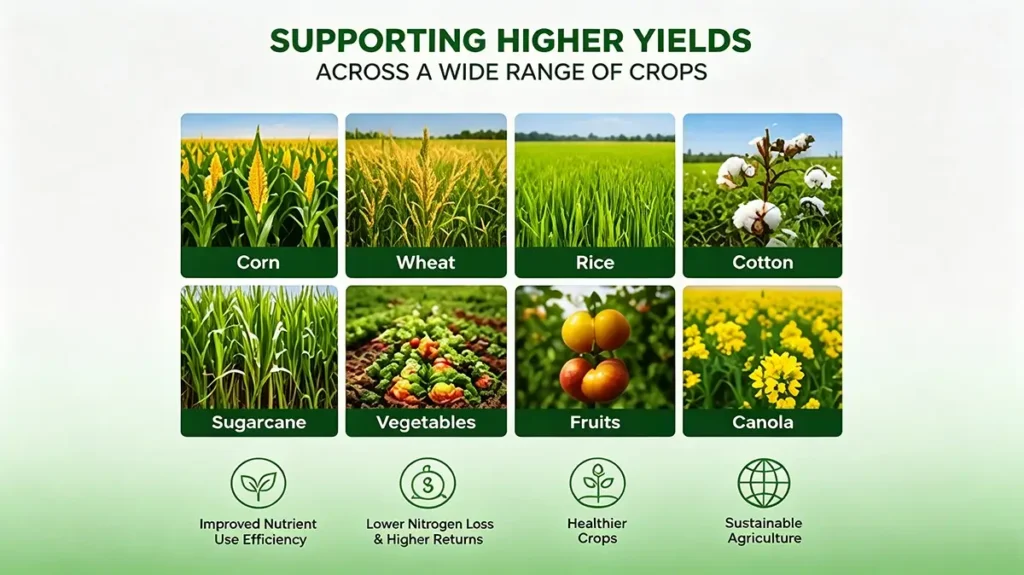UAN 32 fertilizer benefits for corn, wheat, rice, cotton, vegetables, and other agricultural crops